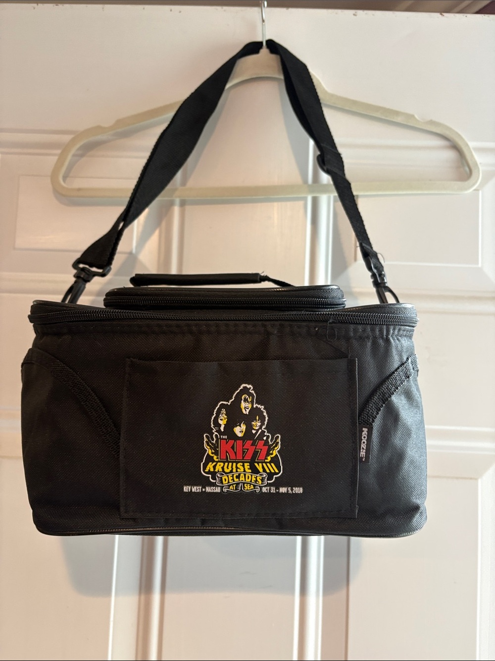 KISS Black Insulated Toiletry & Travel Bag with Shoulder Strap